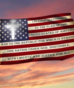 One Nation Under God. I Pledge Allegiance To The Flag American Eagle Flag THB3802GF