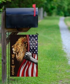 one nation under god. lion american flag 5018