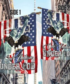 one nation under god american christian cross flag thh3666f 6397