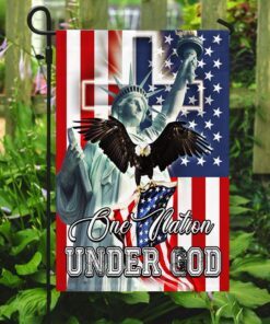 one nation under god american christian cross flag thh3666f 7787