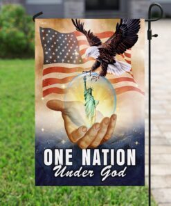 one nation under god american eagle flag 1381