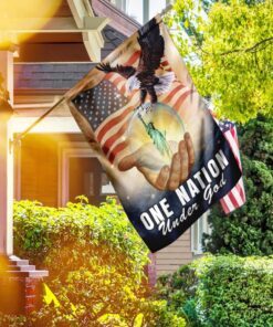 One Nation Under God American Eagle Flag