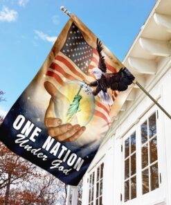 one nation under god american eagle flag 8507