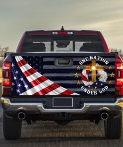 One Nation Under God Christian God Bless America Truck Tailgate Decal Sticker Wrap