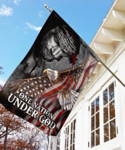 one nation under god eagle american flag 1198