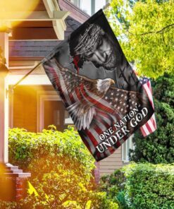 one nation under god eagle american flag 7040