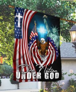 one nation under god eagle jesus christ mln51f 2155