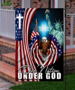 one nation under god eagle jesus christ mln51f 2486