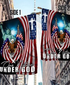 one nation under god eagle jesus christ mln51f 5266