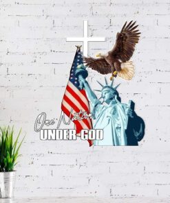 one nation under god hanging metal sign pn262ms 8934