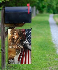one nation under god jesus lion american flag 6688
