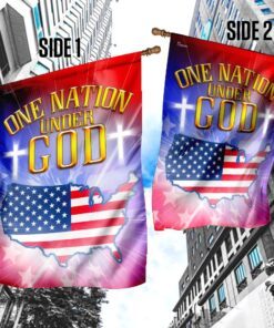 one nation under god love american flag 2332
