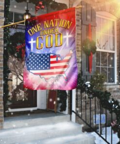 one nation under god love american flag 7355