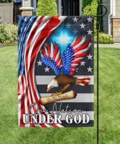 One Nation Under God Patriot Eagle We The People Flag MLN1350F