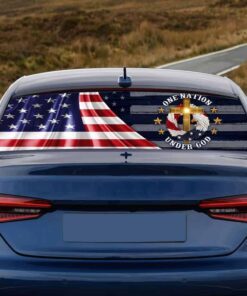 one nation under god rear window decal lha1065cd 3663