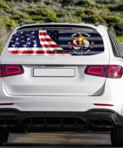 one nation under god rear window decal lha1065cd 5355
