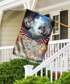 one nation under god united states map flag 2968