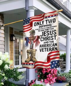 Only Jesus Christ and American Veteran Can Die For You, US Veteran Flag TPT743F