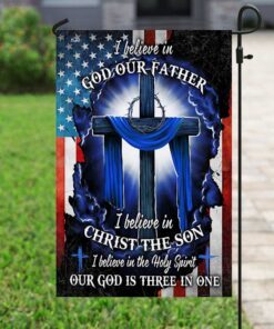 our god is three in one flag 5398