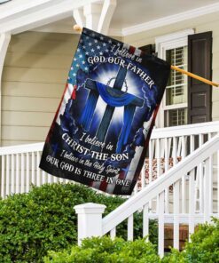 our god is three in one flag 6383