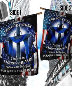 our god is three in one flag 7975