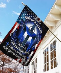 our god is three in one flag 8596
