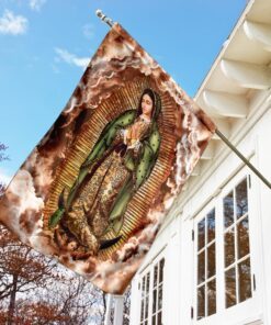 our lady of guadalupe clouds flag 3504
