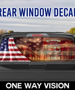 Owe To God And Veteran Rear Window Decal MLH1665CD