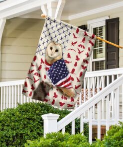 owl wrapped in american flag 1206