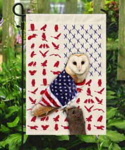 owl wrapped in american flag 2218