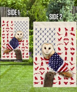 owl wrapped in american flag 6102