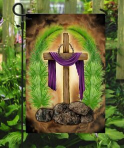 palm leaves cross flag 2184