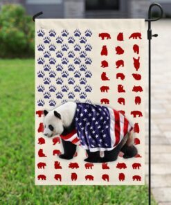 panda wrapped in american flag 4436