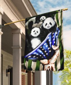 Pandas American Flag