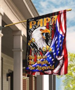 Papa The Man, The Myth, The Legend Eagle Flag