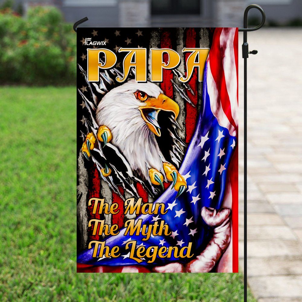 Papa The Man, The Myth, The Legend Eagle Flag - Image 6
