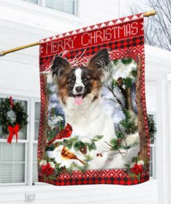 Papillon Flag Merry Christmas PN503Fv3