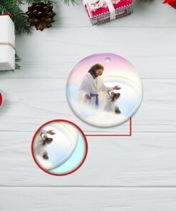 papillon ornament papillon and jesus circle ceramic ornament qtr533o 4467