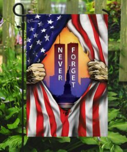 patriot day. 911 never forget american flag 4405