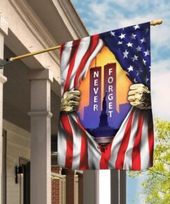 Patriot Day. 911 Never Forget American Flag