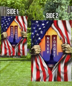 patriot day. 911 never forget american flag 7596