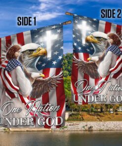 patriot eagle christian jesus one nation under god flag mln1365f 2843