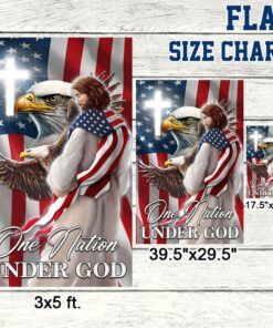 patriot eagle christian jesus one nation under god flag mln1365f 4958