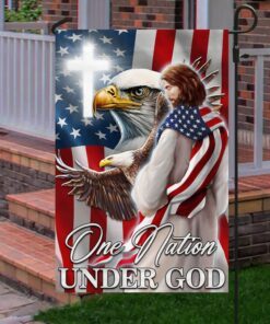 patriot eagle christian jesus one nation under god flag mln1365f 7413