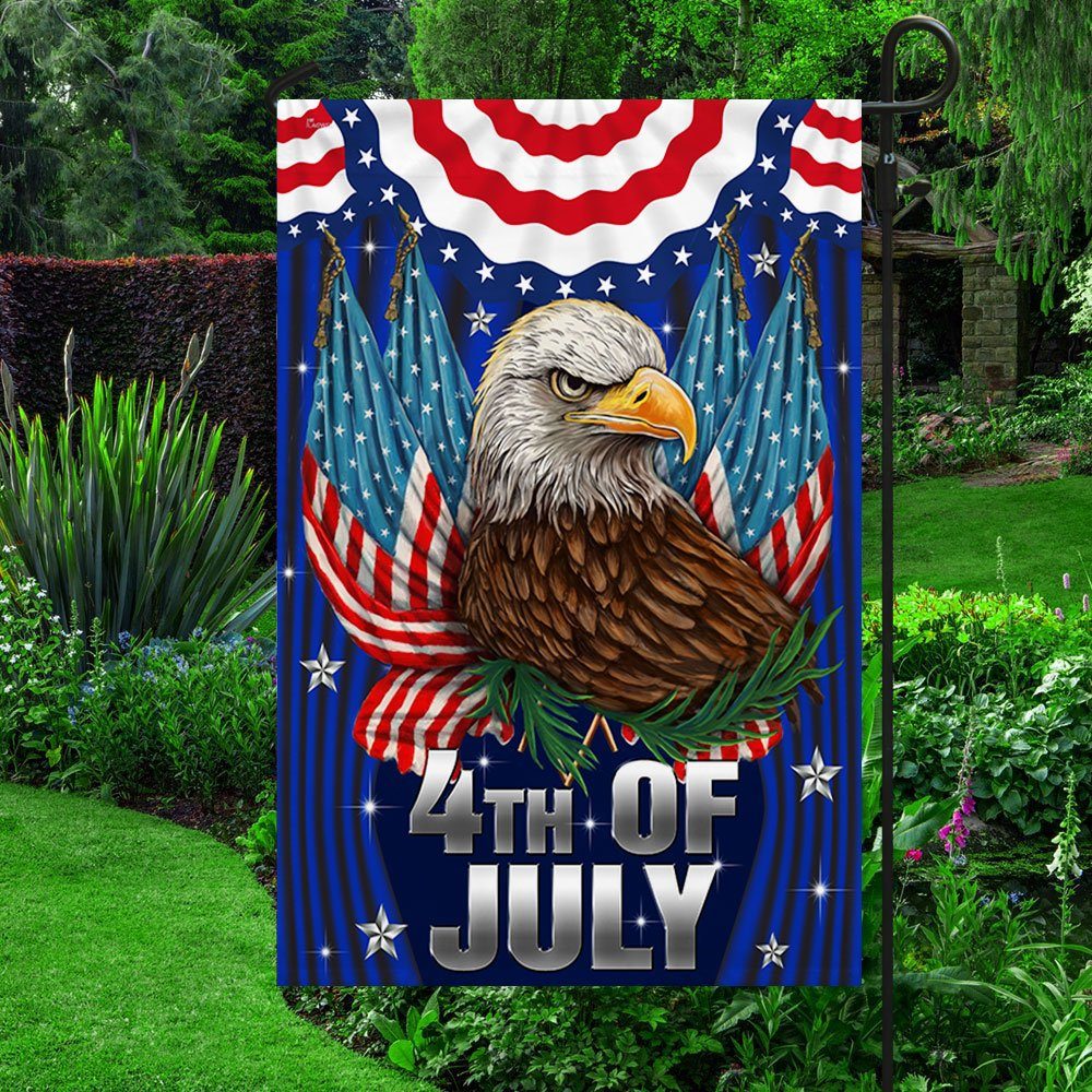 Patriot Eagle Independence Day Happy Fourth of July Flag MLN1424F - Image 3