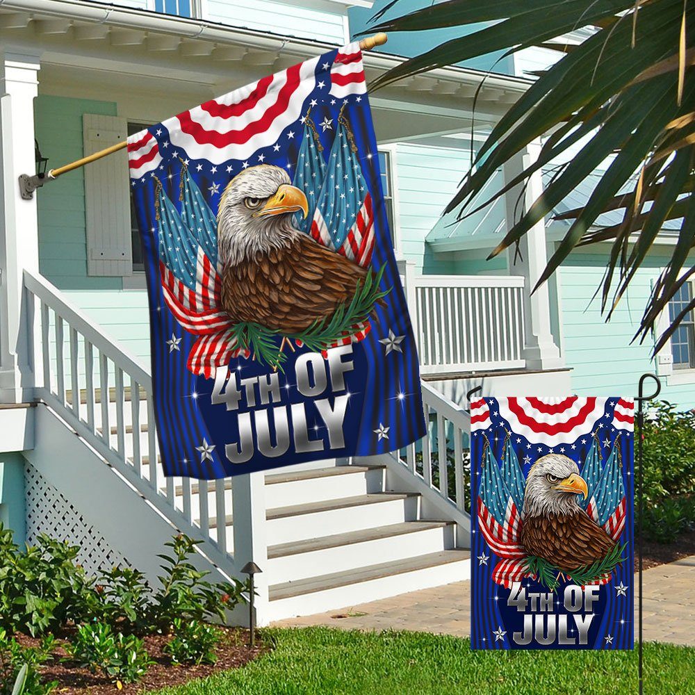 Patriot Eagle Independence Day Happy Fourth of July Flag MLN1424F - Image 4