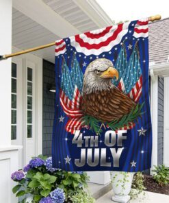 Patriot Eagle Independence Day Happy Fourth of July Flag MLN1424F
