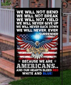 patriot flag because we are americans our hearts bleed red white and blue flag mln424f 7875