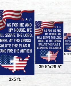 patriot jesus as for me and my house we will serve the lord flag mln1340f 1074
