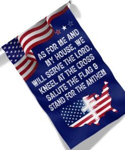 patriot jesus as for me and my house we will serve the lord flag mln1340f 3207